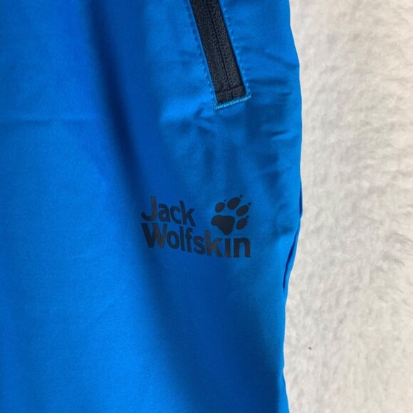 Jack Wolfskin Men's Softshell Blue Flex Shield Active Track Shorts Size XL 9003 - Picture 2 of 15